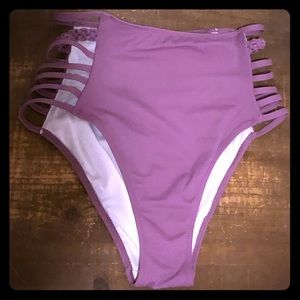 PINK high waisted swim bottom